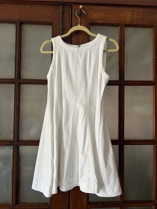 Madewell Dresses & Skirts - Madewell Airy Denim Circle Dress in White